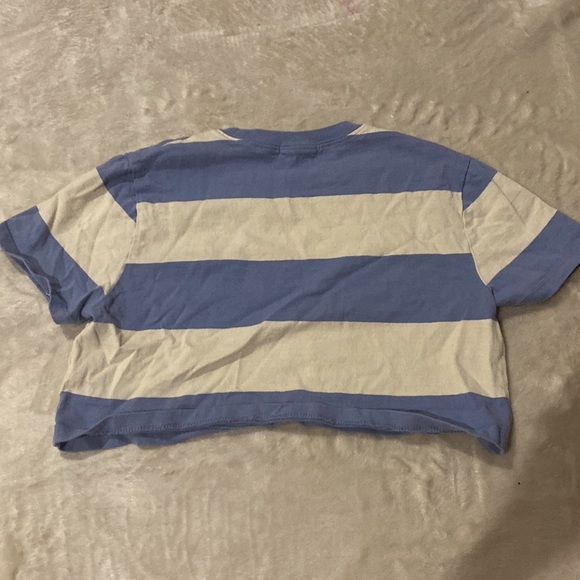 striped y2k blue and white crop top - Picture 2 of 3